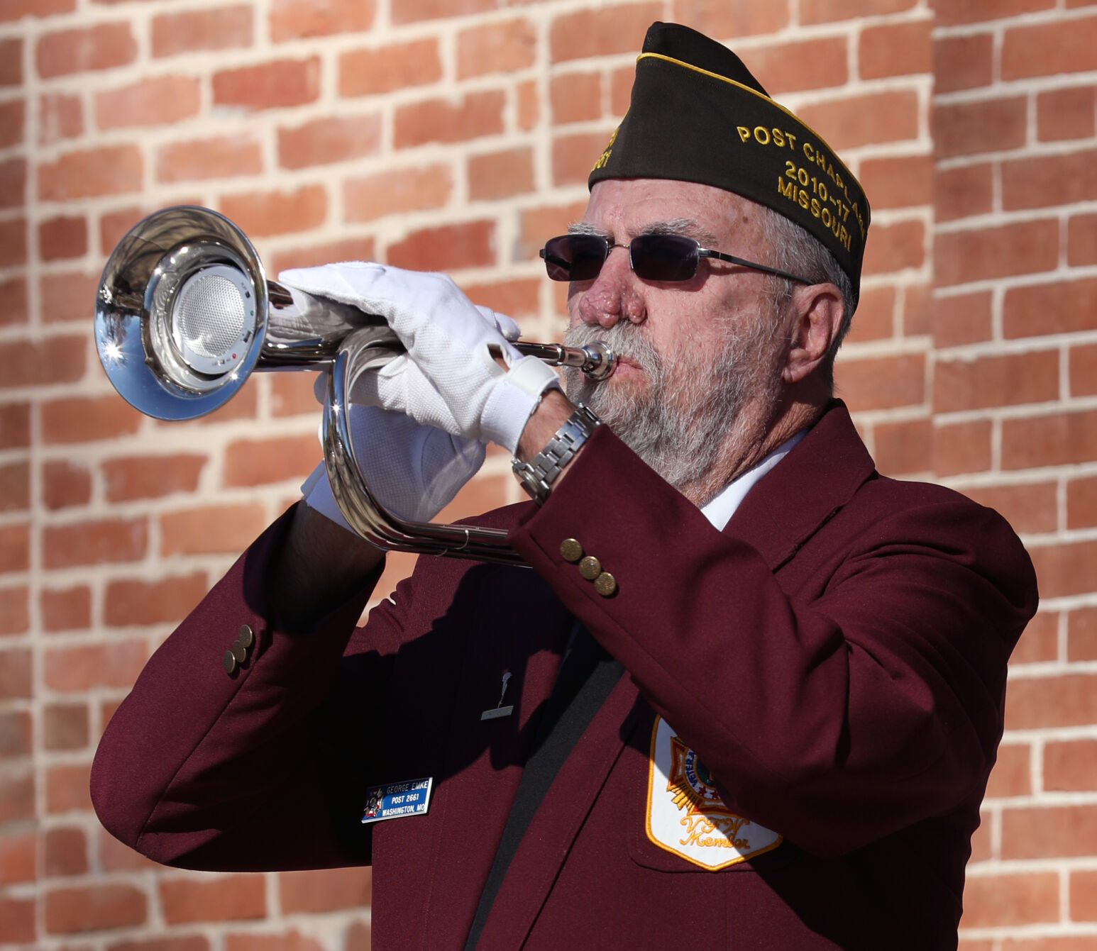 George Emke plays taps
